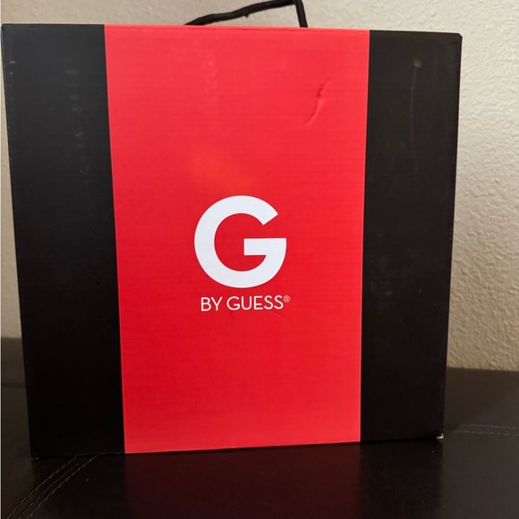 Black Faux Leather Ankle Boots G by Guess Sz 5.5 - Picture 3 of 14